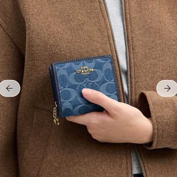 NWT✨Coach Snap Wallet In Signature Denim CDL51 - Picture 5 of 5